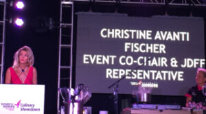 christine speaking at the culinary showdown