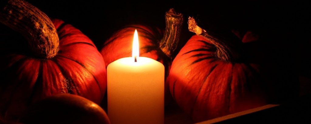 pumpkin and candles
