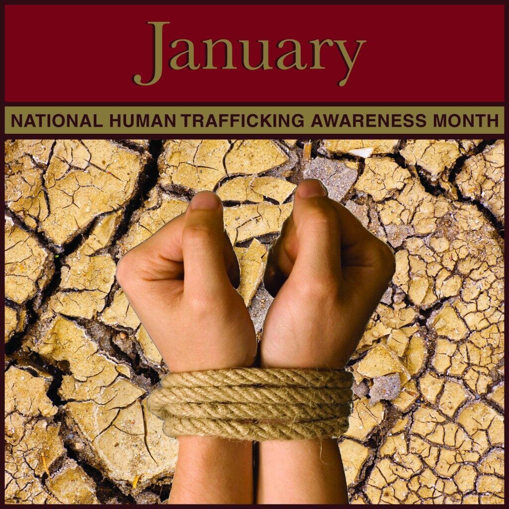 human trafficking awareness month logo