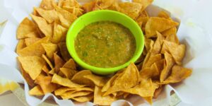 Skinny Chips and Fire Roasted Salsa Verde