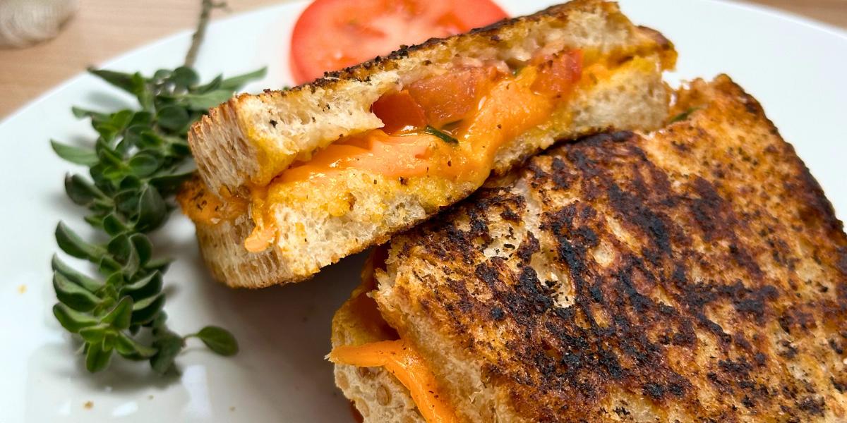 Vegan Grilled Cheese with Oregano - Christine Avanti