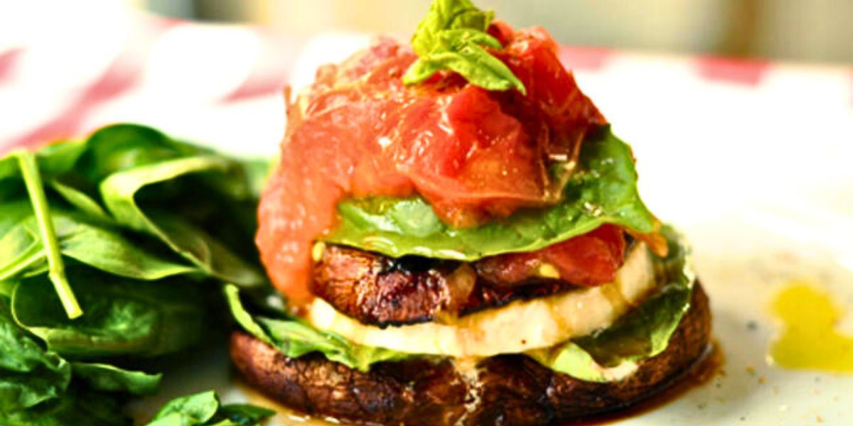 Grilled Portobello Caprese Salad - Christine Avanti