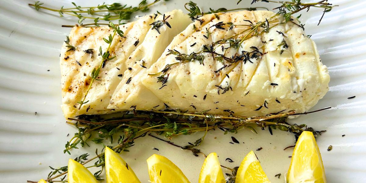 Thyme Grilled Halibut - Christine Avanti