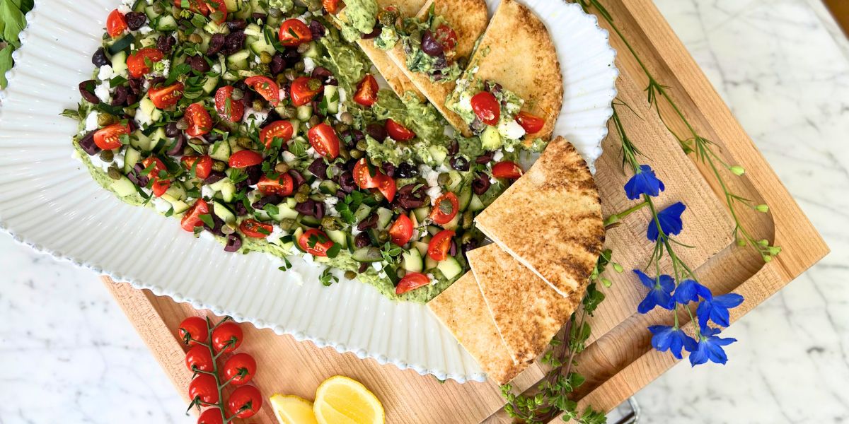 Vegan Lemon Feta Cannellini Bean Dip - Christine Avanti