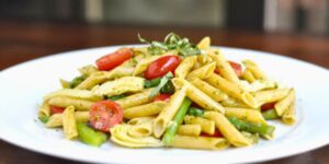 Artichoke & Asparagus Pesto Pasta