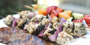 Greek Grilled Chicken With Oregano & Mint Leaves