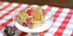 Limonata-Raspberry Bread Pudding