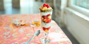 Peach-Raspberry Parfait