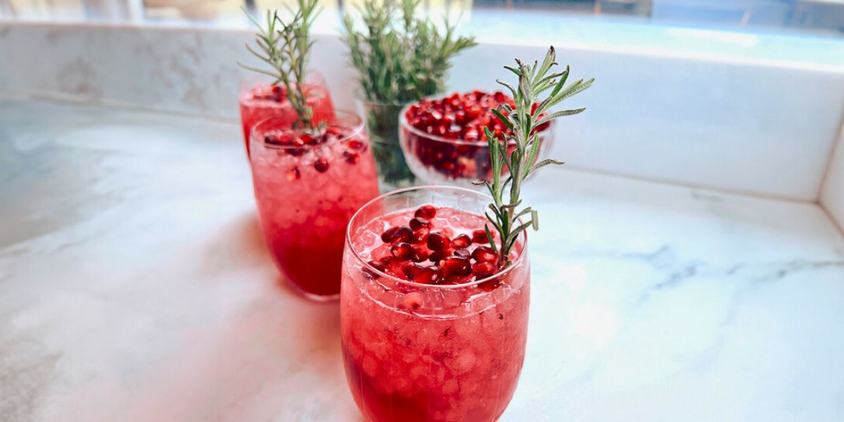Rosemary Pomegranate Spritz - Christine Avanti