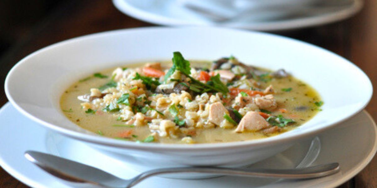 Day-After Detox (Chipotle-Mushroom) Turkey Soup with Rice - Christine Avanti