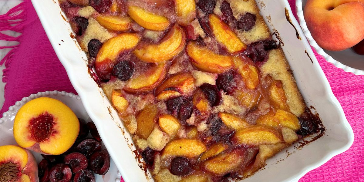 Peach and Cherry Cobbler - Christine Avanti
