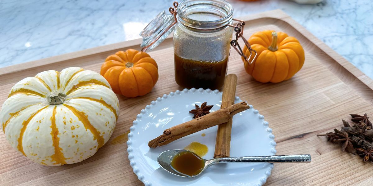 Low-Sugar Pumpkin Spice Simple Syrup - Christine Avanti
