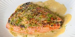 Grilled Salmon with Lime butter