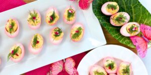 Pink Deviled Eggs