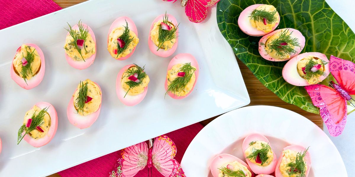 Pink Deviled Eggs - Christine Avanti