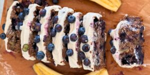 Vegan Banana Bread with Blueberries